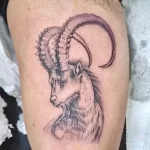 Рисунок тату со знаком зодиака козерог 22.01.22 №0340 - tattoo Capricorn tatufoto.com