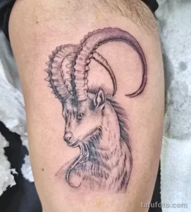 Рисунок тату со знаком зодиака козерог 22.01.22 №0340 - tattoo Capricorn tatufoto.com