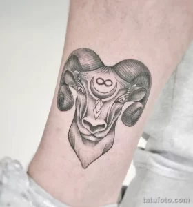 Рисунок тату со знаком зодиака козерог 22.01.22 №0345 - tattoo Capricorn tatufoto.com
