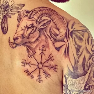 Рисунок тату со знаком зодиака козерог 22.01.22 №0346 - tattoo Capricorn tatufoto.com