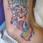 Рисунок тату со знаком зодиака козерог 22.01.22 №0356 - tattoo Capricorn tatufoto.com