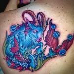 Рисунок тату со знаком зодиака козерог 22.01.22 №0363 - tattoo Capricorn tatufoto.com