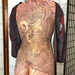 Рисунок татуировки с Журавлем 25.01.22 №0499 - Crane tattoo drawing tatufoto.com