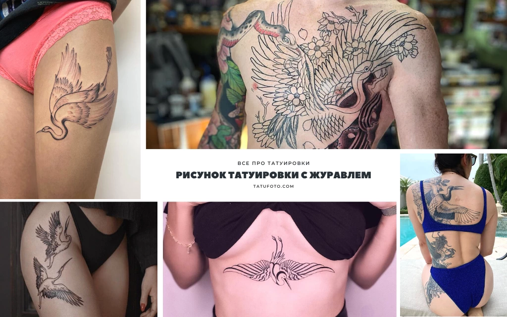 Рисунок татуировки с Журавлем - информация про особенности и фото тату 25012022