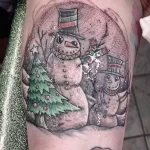 Фото тату к рождеству и новому году 07.01.22 №0190 - tattoo for christmas tatufoto.com