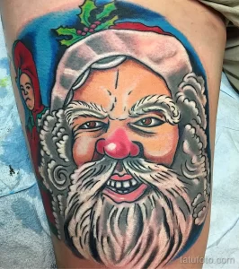 Фото тату к рождеству и новому году 07.01.22 №0346 - tattoo for christmas tatufoto.com