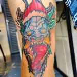 Фото тату к рождеству и новому году 07.01.22 №0348 - tattoo for christmas tatufoto.com