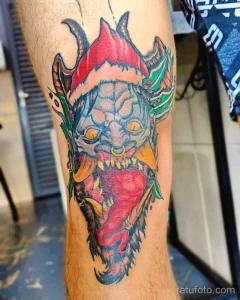 Фото тату к рождеству и новому году 07.01.22 №0348 - tattoo for christmas tatufoto.com