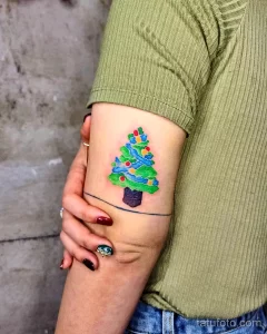 Фото тату к рождеству и новому году 07.01.22 №0507 - tattoo for christmas tatufoto.com