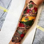 Фото тату к рождеству и новому году 07.01.22 №0544 - tattoo for christmas tatufoto.com