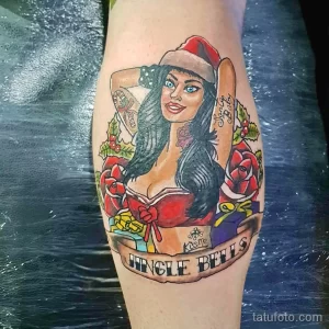 Фото тату к рождеству и новому году 07.01.22 №0546 - tattoo for christmas tatufoto.com