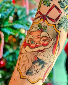 Фото тату к рождеству и новому году 07.01.22 №0549 - tattoo for christmas tatufoto.com