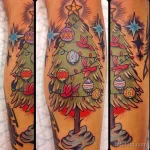 Фото тату к рождеству и новому году 07.01.22 №0559 - tattoo for christmas tatufoto.com