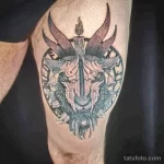 Мужской рисунок тату с животным 21.02.22 №0193 - Male animal tattoo tatufoto.com