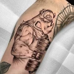 Мужской рисунок тату с животным 21.02.22 №0221 - Male animal tattoo tatufoto.com