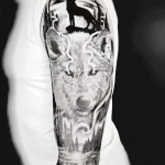 Мужской рисунок тату с животным 21.02.22 №0286 - Male animal tattoo tatufoto.com