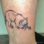 Мужской рисунок тату с животным 21.02.22 №0392 - Male animal tattoo tatufoto.com