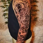 Мужской рисунок тату с животным 21.02.22 №0427 - Male animal tattoo tatufoto.com