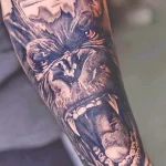 Мужской рисунок тату с животным 21.02.22 №0477 - Male animal tattoo tatufoto.com