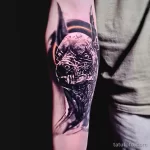 Мужской рисунок тату с животным 21.02.22 №0520 - Male animal tattoo tatufoto.com