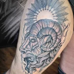 Мужской рисунок тату с животным 21.02.22 №0638 - Male animal tattoo tatufoto.com
