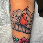 Тату с напитком Виски 12.02.22 №0009 - whiskey tattoo tatufoto.com