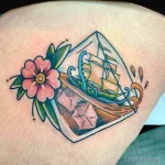 Тату с напитком Виски 12.02.22 №0049 - whiskey tattoo tatufoto.com