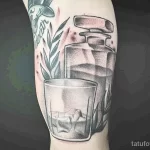 Тату с напитком Виски 12.02.22 №0053 - whiskey tattoo tatufoto.com
