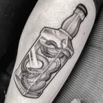 Тату с напитком Виски 12.02.22 №0056 - whiskey tattoo tatufoto.com