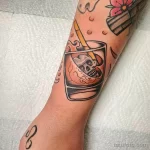 Тату с напитком Виски 12.02.22 №0065 - whiskey tattoo tatufoto.com