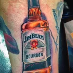 Тату с напитком Виски 12.02.22 №0093 - whiskey tattoo tatufoto.com