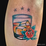 Тату с напитком Виски 12.02.22 №0095 - whiskey tattoo tatufoto.com