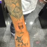 Тату с напитком Виски 12.02.22 №0127 - whiskey tattoo tatufoto.com