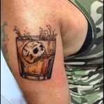 Тату с напитком Виски 12.02.22 №0139 - whiskey tattoo tatufoto.com