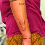 Тату с напитком Виски 12.02.22 №0140 - whiskey tattoo tatufoto.com