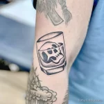 Тату с напитком Виски 12.02.22 №0143 - whiskey tattoo tatufoto.com