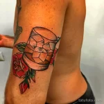 Тату с напитком Виски 12.02.22 №0162 - whiskey tattoo tatufoto.com
