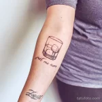 Тату с напитком Виски 12.02.22 №0166 - whiskey tattoo tatufoto.com