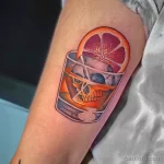 Тату с напитком Виски 12.02.22 №0169 - whiskey tattoo tatufoto.com