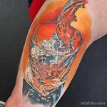 Тату с напитком Виски 12.02.22 №0269 - whiskey tattoo tatufoto.com