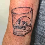 Тату с напитком Виски 12.02.22 №0270 - whiskey tattoo tatufoto.com
