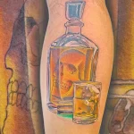Тату с напитком Виски 12.02.22 №0283 - whiskey tattoo tatufoto.com