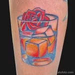 Тату с напитком Виски 12.02.22 №0285 - whiskey tattoo tatufoto.com