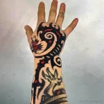 Фото пример рисунка трайбл тату 23.02.22 №0884 - tribal tattoo tatufoto.com
