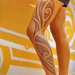 Фото тату трайбл для девушек 23.02.22 №0008 - tribal tattoo tatufoto.com