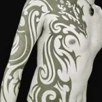 Фото тату трайбл дракон 23.02.22 №0002 - tribal tattoo tatufoto.com
