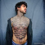 Фото тату трайбл шея 23.02.22 №0001 - tribal tattoo tatufoto.com