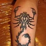 Фото трайбл тату нога 23.02.22 №0002 - tribal tattoo tatufoto.com