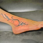 Фото трайбл тату нога 23.02.22 №0004 - tribal tattoo tatufoto.com
