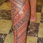Фото трайбл тату нога 23.02.22 №0013 - tribal tattoo tatufoto.com